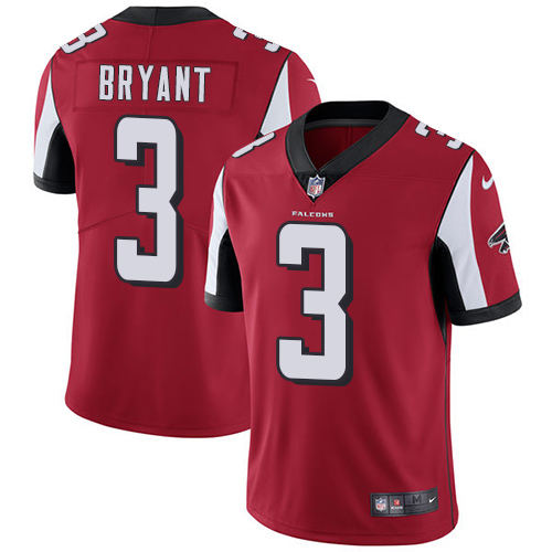 2019 men Atlanta Falcons #3 Bryant red Nike Vapor Untouchable Limited NFL Jersey